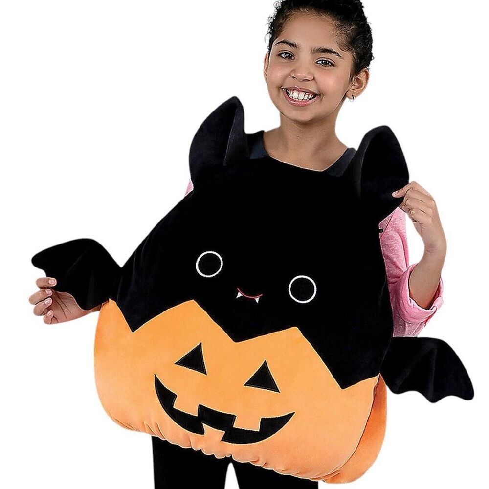 Squishmallows‎ Emily Bat Pumpkin Cat  Halloween Costume Child Kids Girl Boy 6+